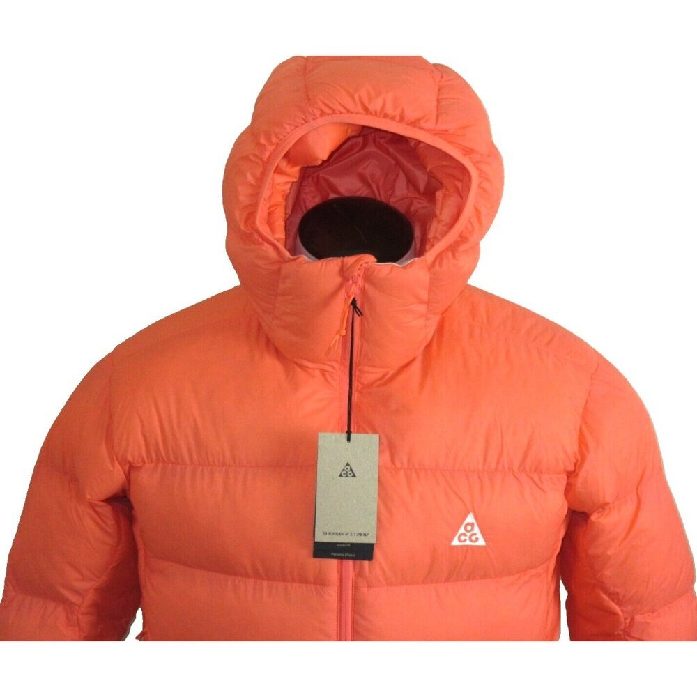 Nike Women's ACG Lunar Lake Therma-FIT ADV Hooded Jacket Wild Mango Size Small - Picture 2 of 11
